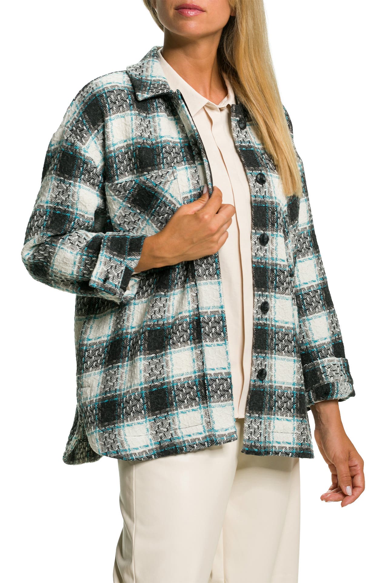 Overshirt Damen Kariert