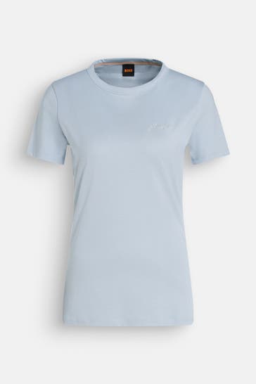 BOSS ORANGE T-Shirt 'Elogo' hellblau