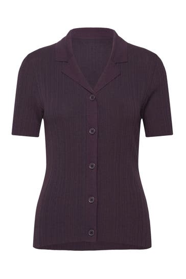 ROSEMUNDE Strickshirt 'Rosie' aubergine