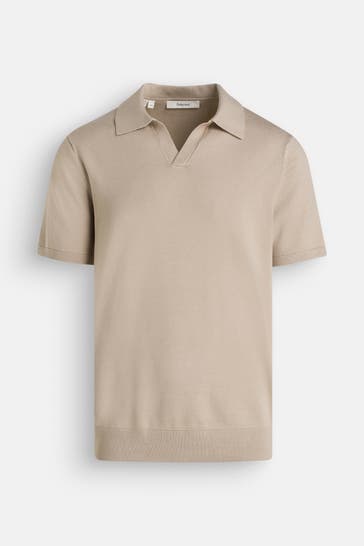 SELECTED Strick-Polo greige