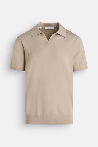 SELECTED Strick-Polo greige