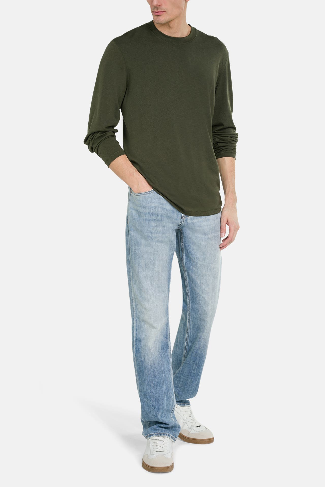 7 FOR ALL MANKIND Longsleeve waldgrün, Bild 1
