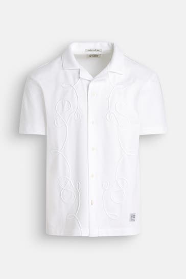 SCOTCH & SODA Kurzarmhemd weiß Regular Fit