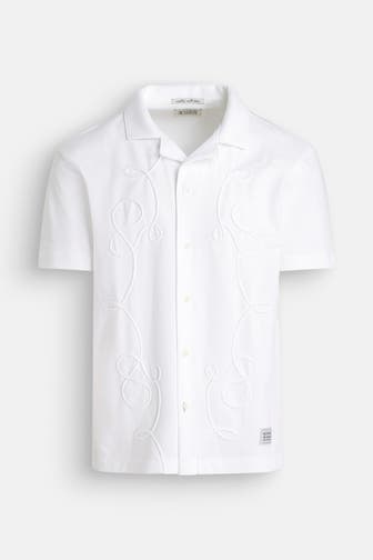 SCOTCH & SODA Kurzarmhemd weiß Regular Fit