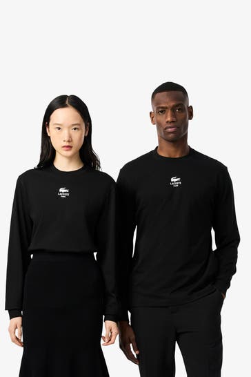 LACOSTE Longsleeve schwarz