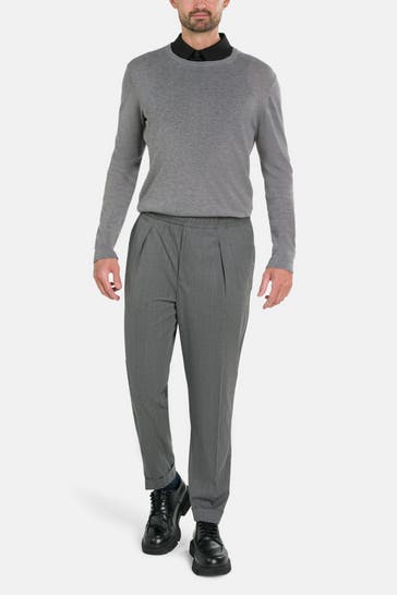 WOOLRICH Wollmix-Stoffhose grau