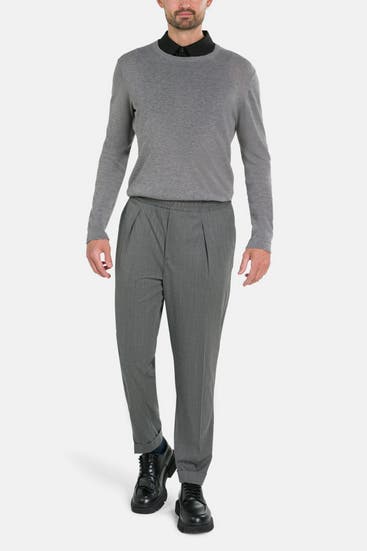 WOOLRICH - Wollmix-Stoffhose grau