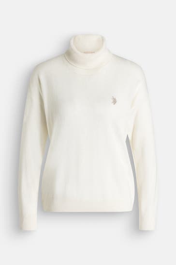 U.S. POLO ASSN. Rollkragenpullover weiß