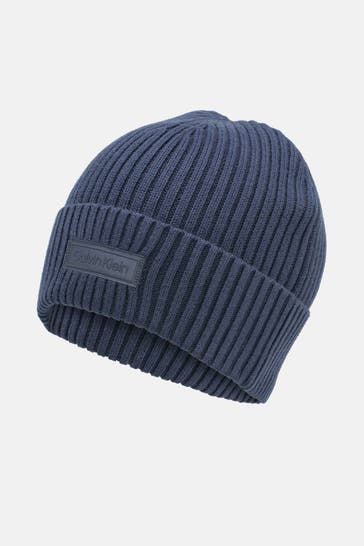 CALVIN KLEIN Strickmütze dunkelblau