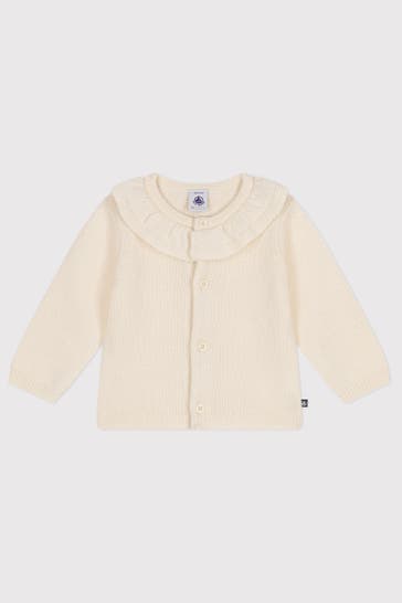 PETIT BATEAU Strickjacke ecru