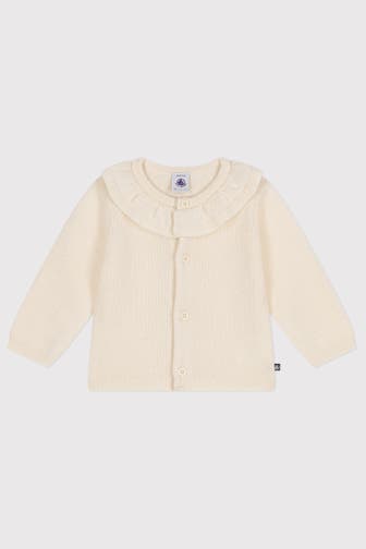 PETIT BATEAU Strickjacke ecru