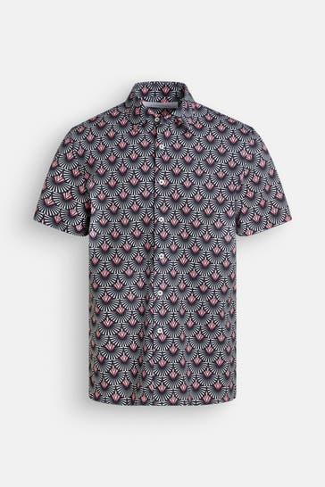 BALDESSARINI Kurzarmhemd gemustert