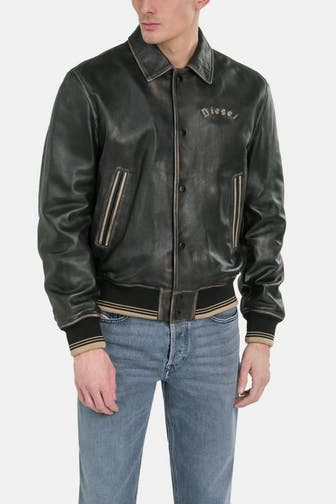 DIESEL Lederjacke schwarz