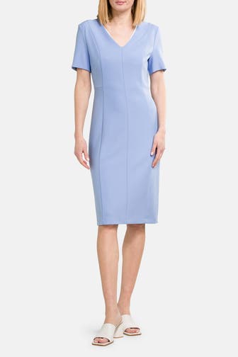 BOSS Etuikleid 'Damaisa' taubenblau