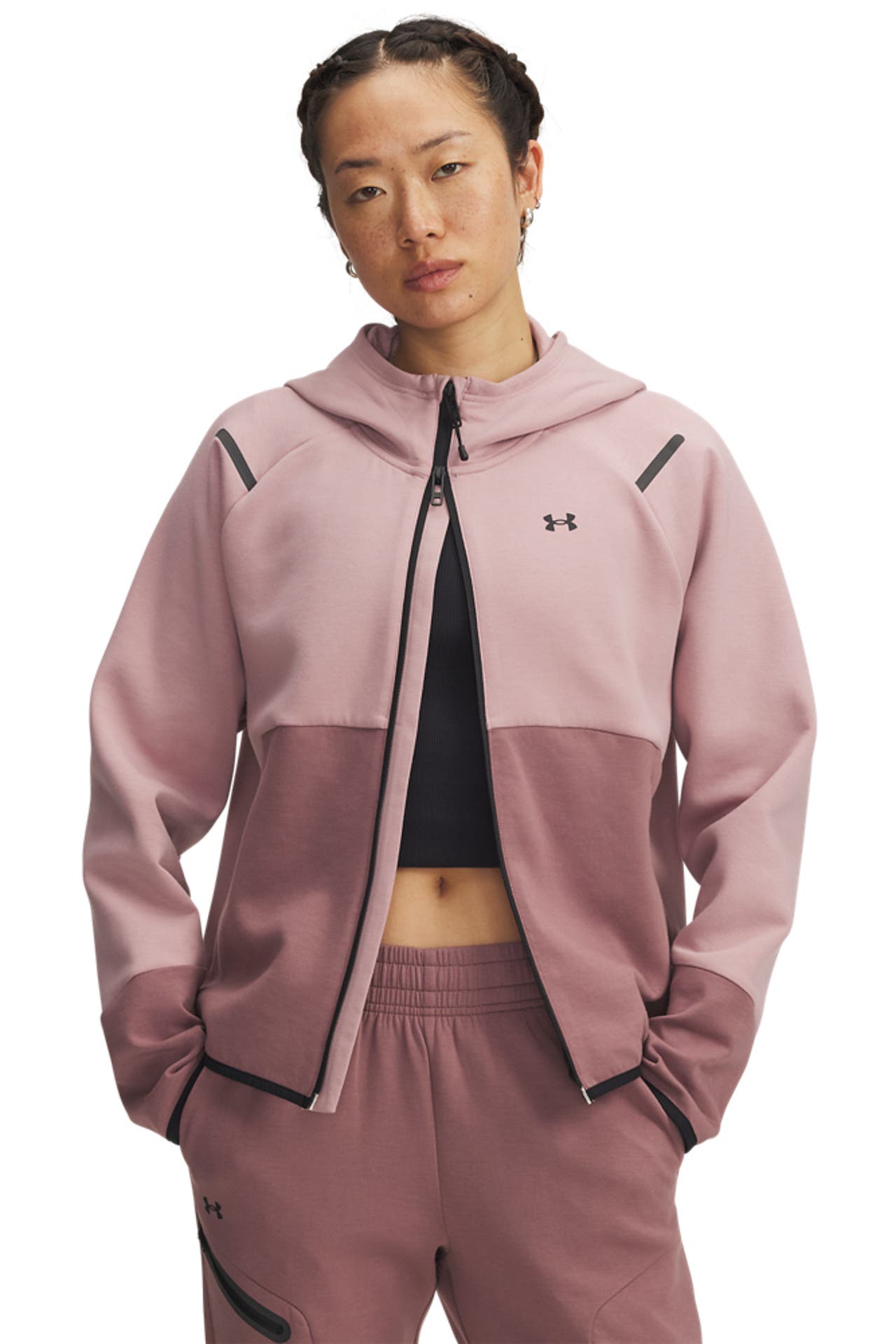 UNDER ARMOUR Sweatjacke 'Unstoppable' altrosa, Bild 1