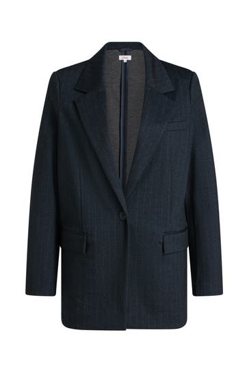 S.OLIVER Blazer dunkelblau meliert