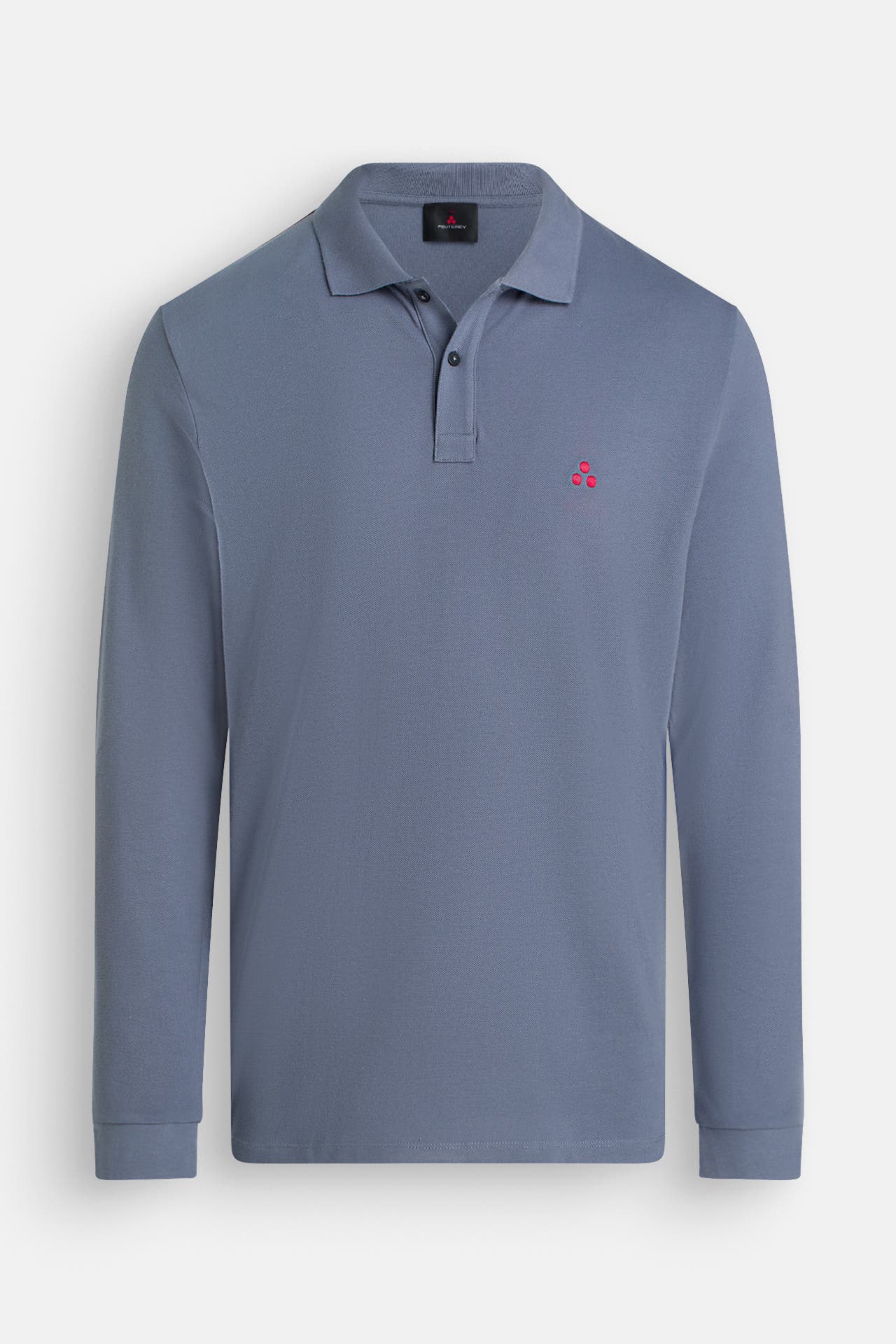 PEUTEREY Langarm-Polo 'Saber' graublau, Bild 1