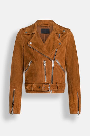 ALLSAINTS Lederjacke cognac