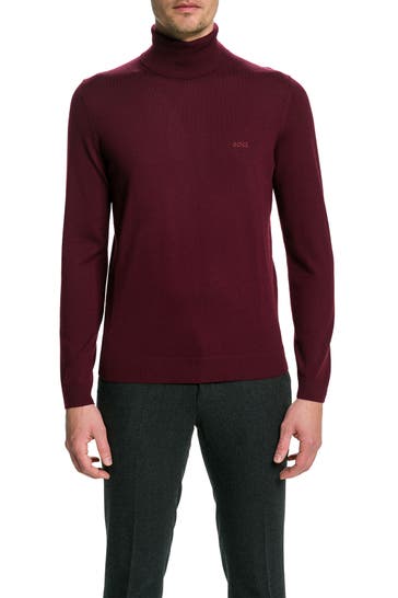 BOSS Strickpullover 'Baldebert' bordeaux