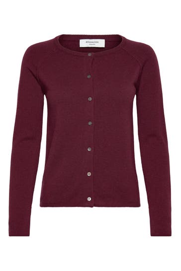 ROSEMUNDE Kaschmirmix-Cardigan weinrot