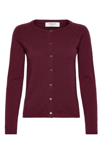 ROSEMUNDE Kaschmirmix-Cardigan weinrot