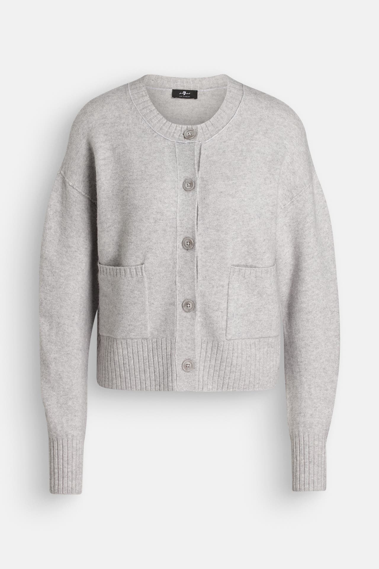 7 FOR ALL MANKIND Kaschmir-Strickjacke grau, Bild 1