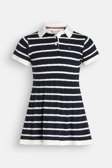 TOMMY HILFIGER Strick-Kleid gestreift