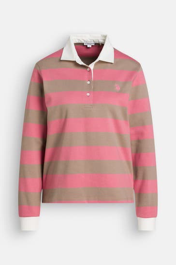 U.S. POLO ASSN. Langarm-Polo 'Lili' gestreift