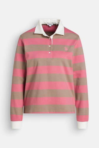 U.S. POLO ASSN. Langarm-Polo 'Lili' gestreift