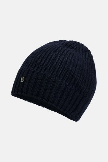 BOGNER Wollmix-Mütze 'Freddy' dunkelblau