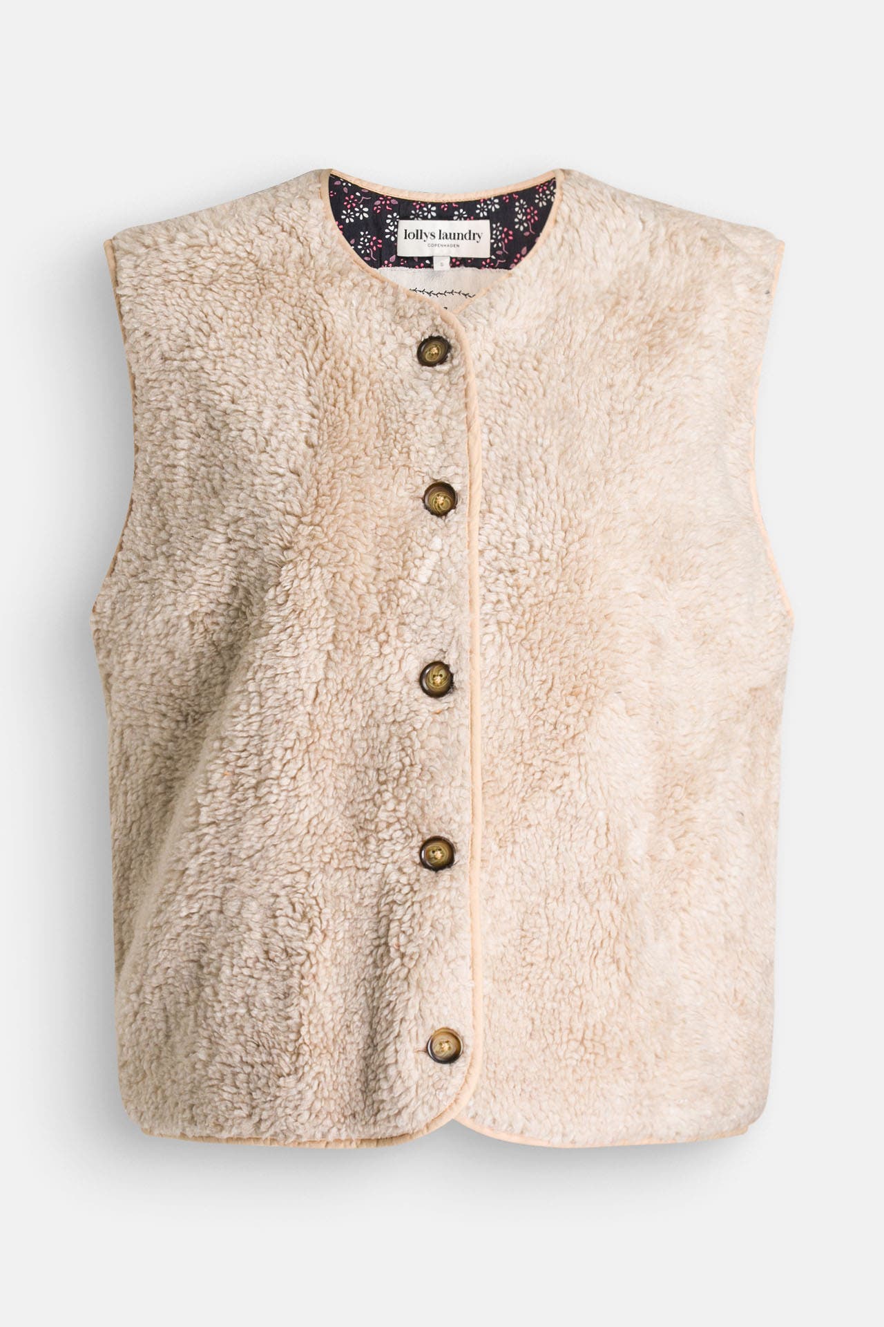 LOLLYS LAUNDRY Kunstfell-Weste beige, Bild 1