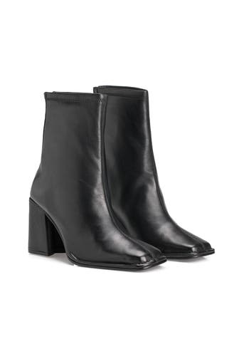 BRONX Leder-Stiefeletten 'Sonn-Y' schwarz