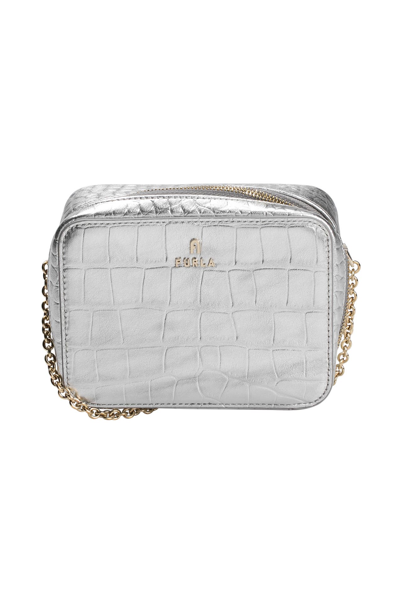 FURLA Umhängetasche 'Camelia Mini' silber, Bild 1