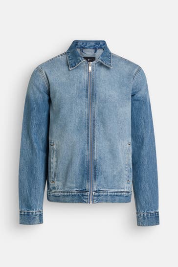 7 FOR ALL MANKIND Jeansjacke 'Harrington' blau