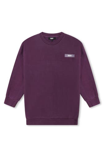 DKNY Sweat-Kleid aubergine