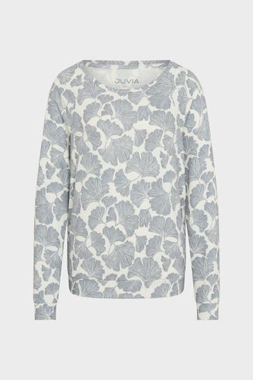 JUVIA 'Ginko' patterned long-sleeved top