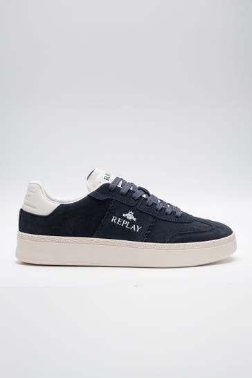 REPLAY Leder-Sneaker dunkelblau