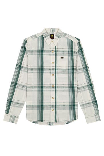 LEE Leinenmix-Karohemd 'Leesure' Regular Fit
