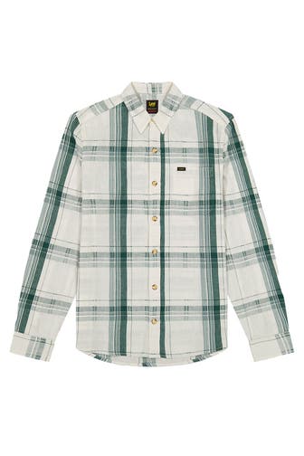 LEE Leinenmix-Karohemd 'Leesure' Regular Fit
