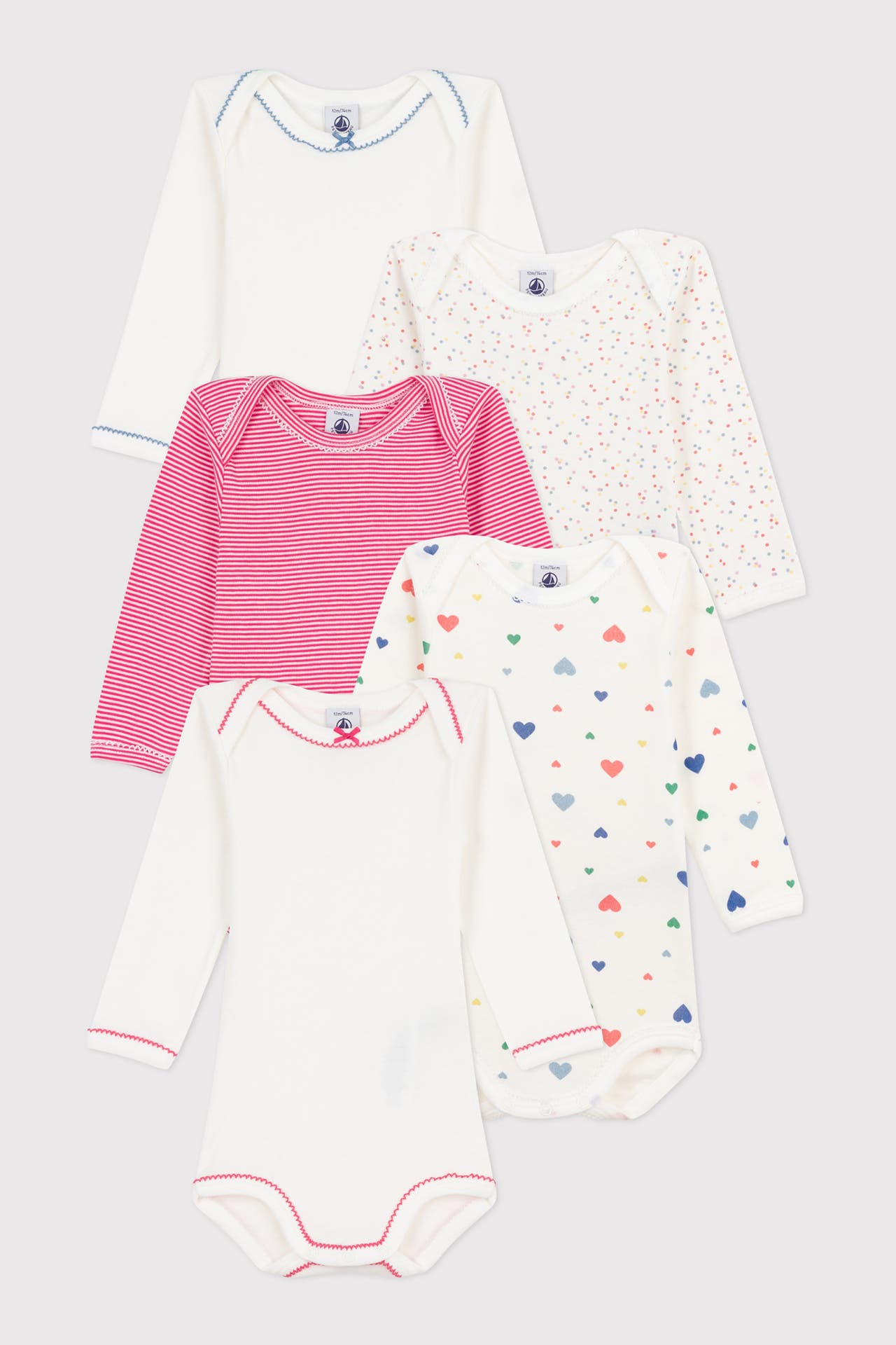 PETIT BATEAU 5er Pack Bodies mehrfarbig, Bild 1