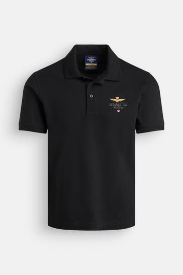 AERONAUTICA MILITARE Polo-Shirt schwarz