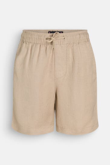 TOMMY HILFIGER Leinenmix-Shorts beige
