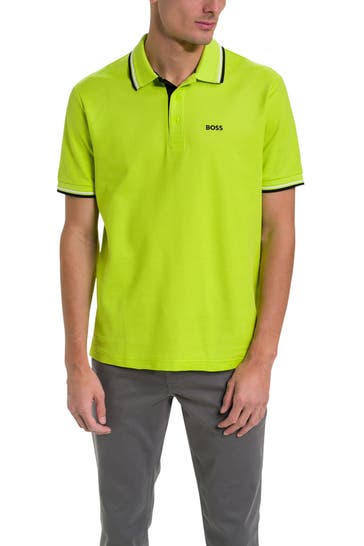 BOSS GREEN Polo-Shirt 'Paddy' neongrün