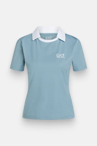 EA7 Polo-Shirt taubenblau