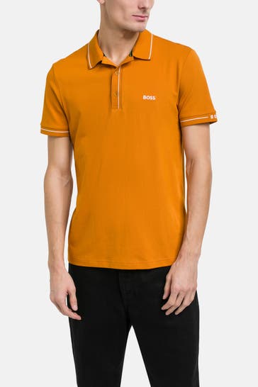 BOSS GREEN Polo-Shirt 'Paule' orange