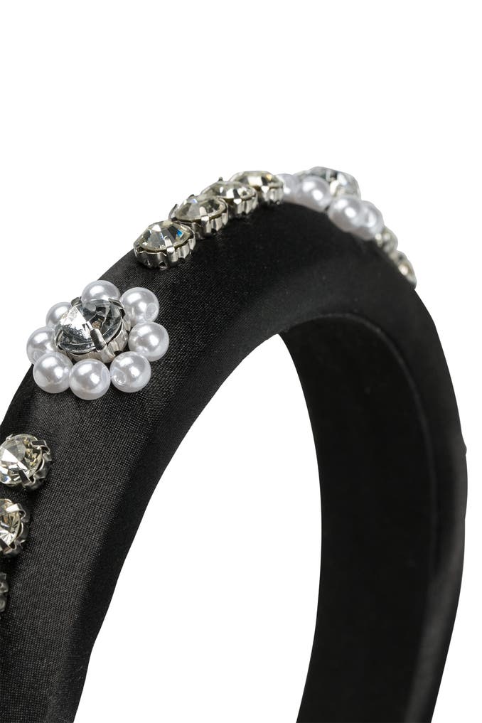 Black & Gold Stirnband Mit Kristallen – Verzwirntes Alice-Band – Umfang 42,5 Cm – Schwarz