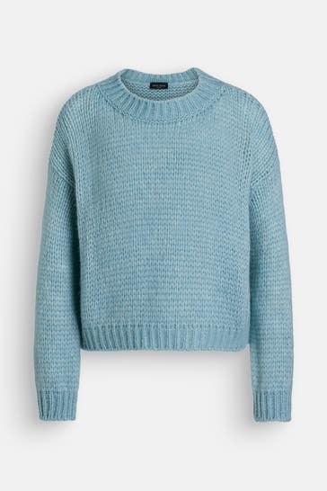 ROBERTO COLLINA Alpakamix-Strickpullover blau