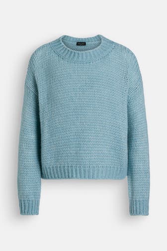 ROBERTO COLLINA Alpakamix-Strickpullover blau