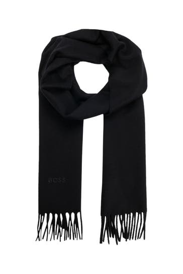 BOSS Cashmere-Schal 'Scottas' blauschwarz