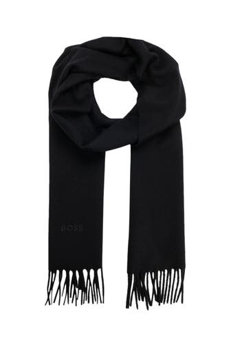 BOSS Cashmere-Schal 'Scottas' blauschwarz